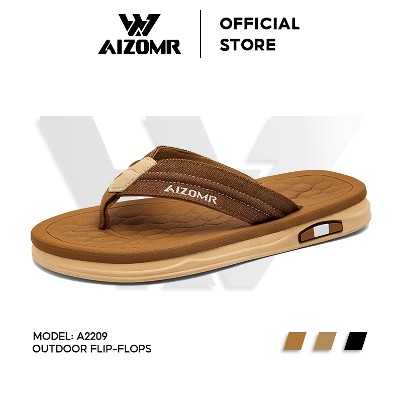 AIZOMR รองเท้าแตะ พื้นนุ่ม กันลื่น แห้งเร็ว เหมาะสําหรับชายหาดกลางแจ้ง รุ่น A2209