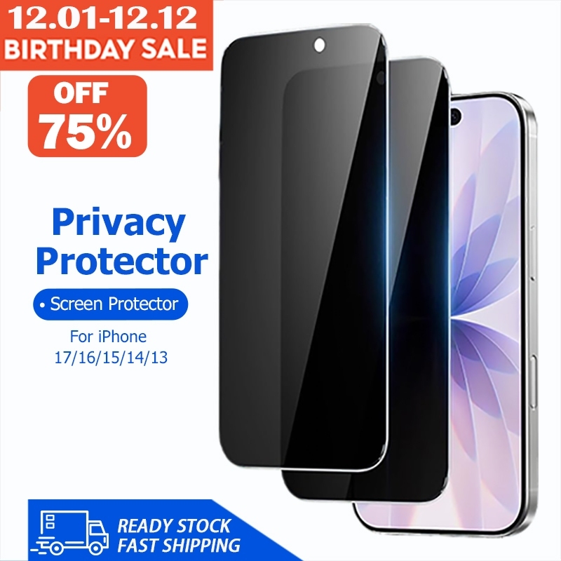 YOOVEI 5D HDกระจกนิรภัยสําหรับIP16 Privacy Clear Matte Screen Protector iPhone 17 16 15 14 13 12 Pro Max Plus Full Screen HD Protectorกระจกนิรภัย,ป้องกันลายนิ้วมือ,Austproof