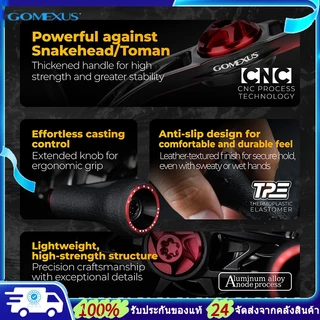 Gomexus แขนแต่งรอก 100mm อะลูมิเนียม+TPE ด้ามหมุนรอกเบท สำหรับ Daiwa Tatula / Steez / Zillion / Shimano Antares / Curado / Abu Garcia แขนแต่งรอกเบท รอกสปินนิ่ง แขนแต่งรอกตกปลา BDH-TPE24