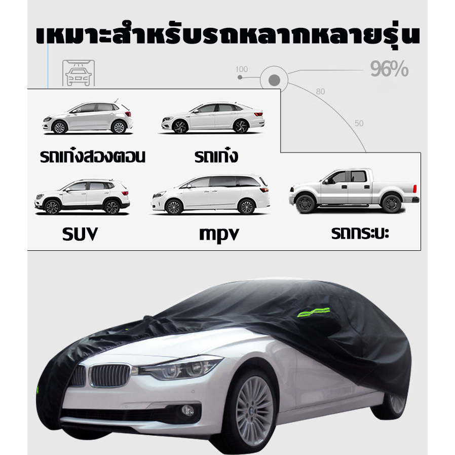 🚗การคุ้มครองสงกรานต์🚗ผ้าคลุมรถ ผ้าคลุมรถยนต์  หนา5ชั้น ทุกรุ่น เก๋ง กะบะ ผ้าคลุมรถเก๋ง ผ้าคลุมรถ Car Cover - รูปที่ 7
