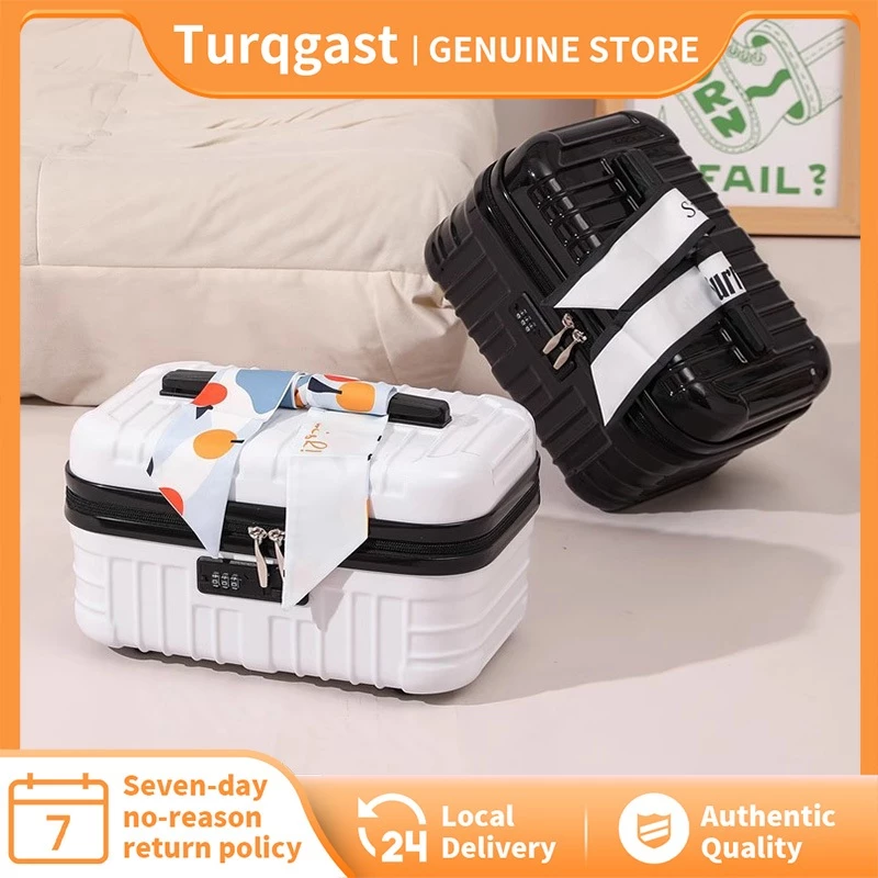 Turqgast กระเป๋าเก็บเครื่องสําอางแบบพกพาขนาด 18 นิ้วกล่องเครื่องมือขนาดเล็ก 16 นิ้ว 17 นิ้ว