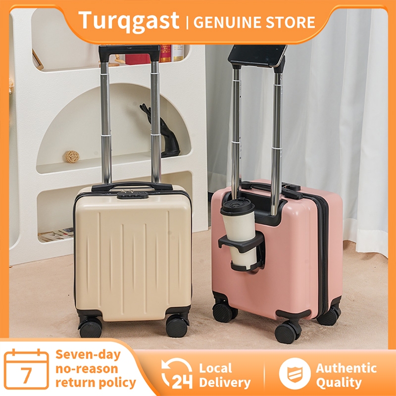 Turqgast กระเป๋าเดินทางขนาดเล็ก 14 นิ้ว Boarding Case กระเป๋าถือ Mini Trolley Case 3 ส่วนรถเข็น Deluxe Edition