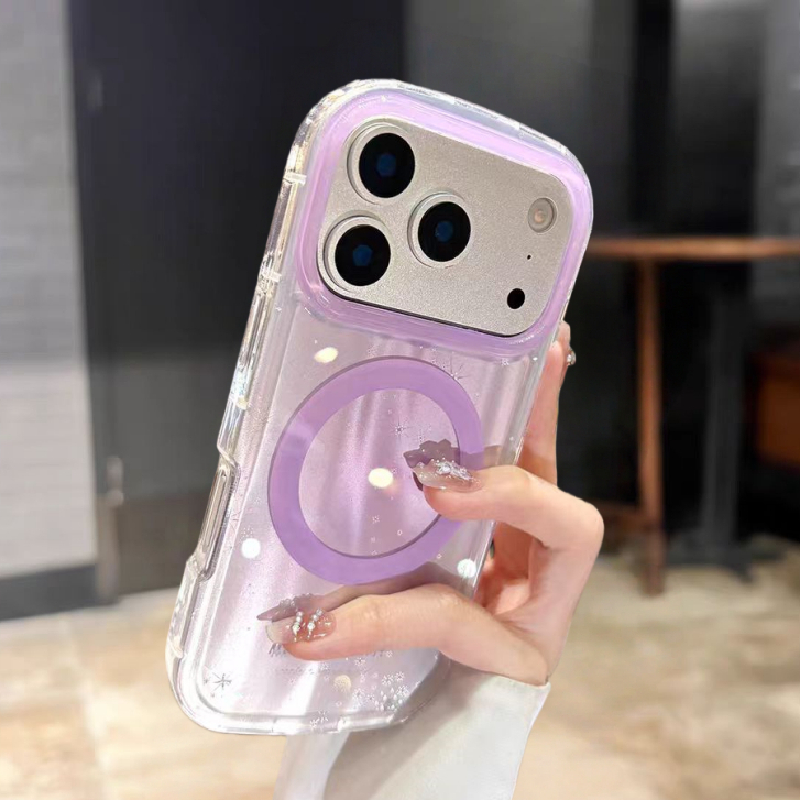 เคสแบบแข็งไล่ระดับสีออโรร่าเข้ากันได้สําหรับ iPhone 13 PRO MAX 14 PRO MAX 15 PRO MAX 16 PRO MAX 17 PRO MAX กรณี