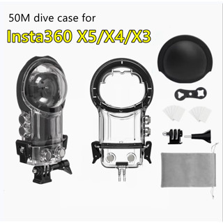 ใต้น้ํา 50M Dive สําหรับ Insta360 X5/X4/X3/X2/ONE X กล่องกัน…