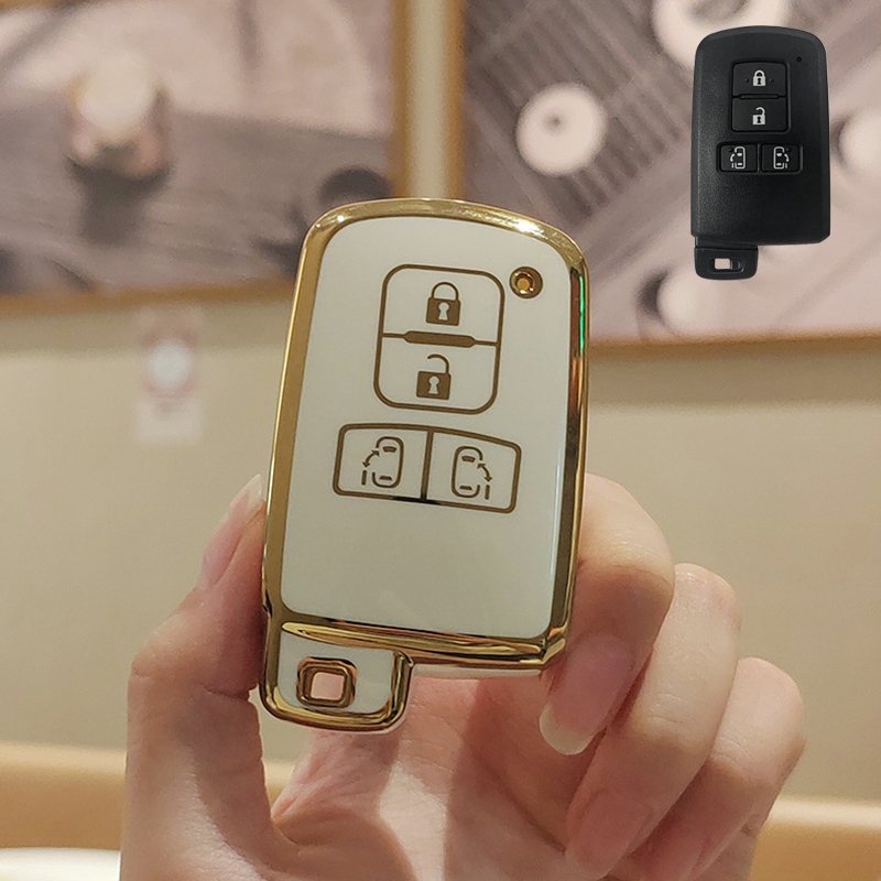 ฝาครอบกุญแจรถโตโยต้าสําหรับ Sienta/Vellfire/Alphard/Voxy/Nosh เคสกุญแจ Vellfire ฝาครอบกุญแจรีโมท Alphard พวงกุญแจ - รูปที่ 6