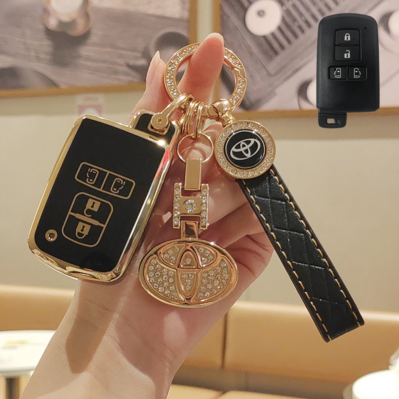 ฝาครอบกุญแจรถโตโยต้าสําหรับ Sienta/Vellfire/Alphard/Voxy/Nosh เคสกุญแจ Vellfire ฝาครอบกุญแจรีโมท Alphard พวงกุญแจ - รูปที่ 3