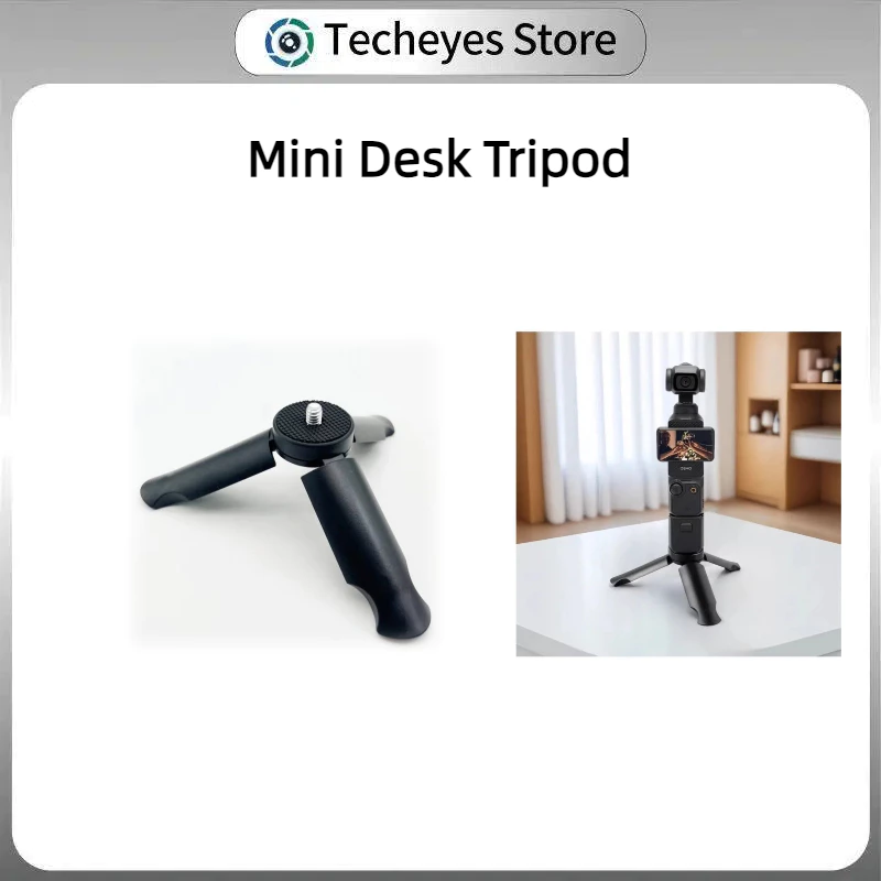 Techeyes Mini Deskขาตั้งกล้อง-ใช้งานร่วมกับDJI Osmo Pocket 4P/4/3/DJI Action 6, Insta360 X5/Ace Pro 2 ฯลฯกล้องแอ็คชั่น