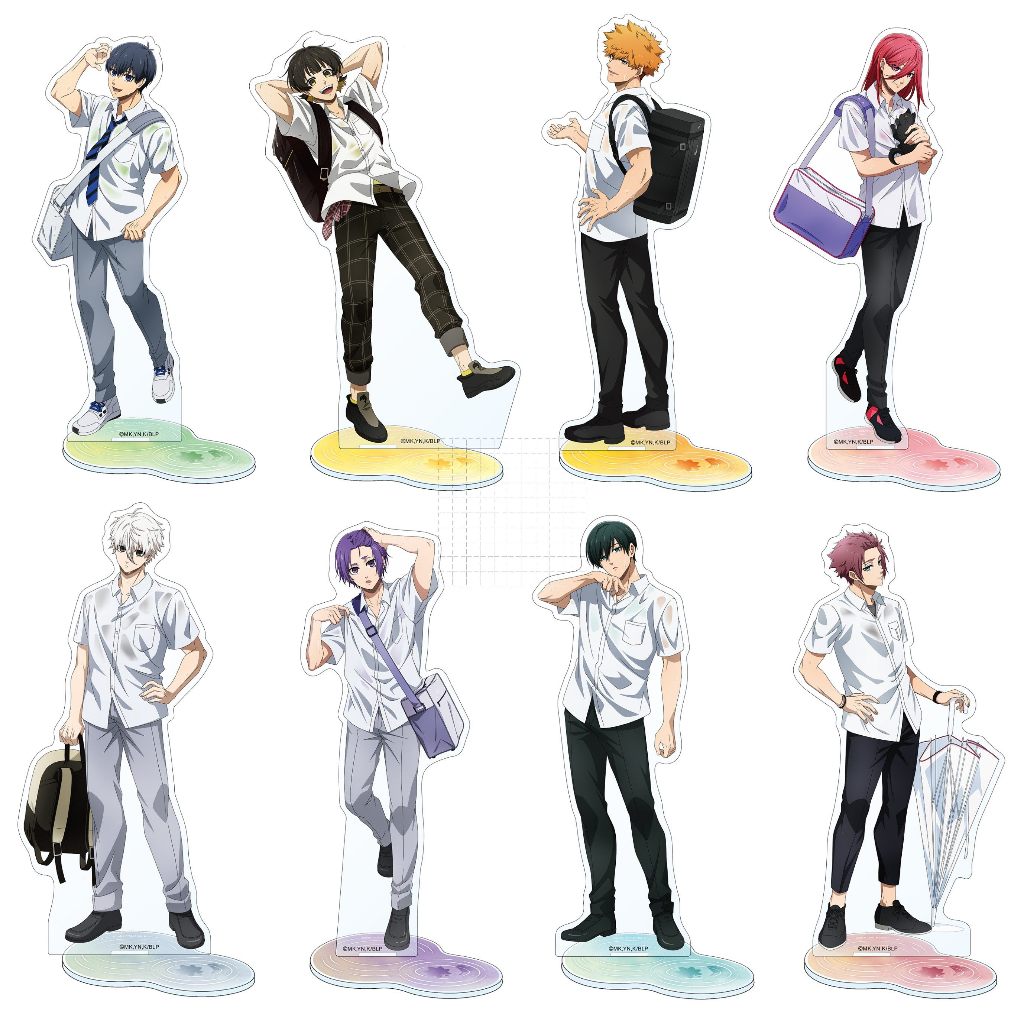 แท่นใส่อะคริลิก Blue Lock Fall Rain Series 🌧️ โยอิจิ เฮียวมะ ริม เรโอ ครบเซ็ต น่าเก็บ