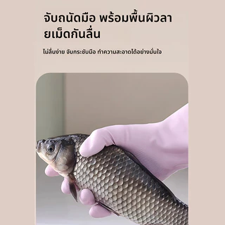 ถุงมือล้างจาน พีวีซี 33 ซม