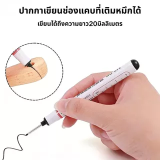ปากกามาร์กเกอร์ ปลายยาว 20 มม. อเนกประสงค์ กันน้ำ แห้งเร็ว สําหรับงานไม้ กระเบื้อง โลหะ รถยนต์ ห้องน้ำ 10 ชิ้น