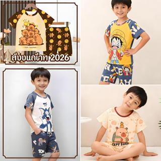 ราคาไม่แพงเด็กชุดนอนเด็กหรือหญิงแขนสั้นคอกลมชุดนอน Tom & Jer…