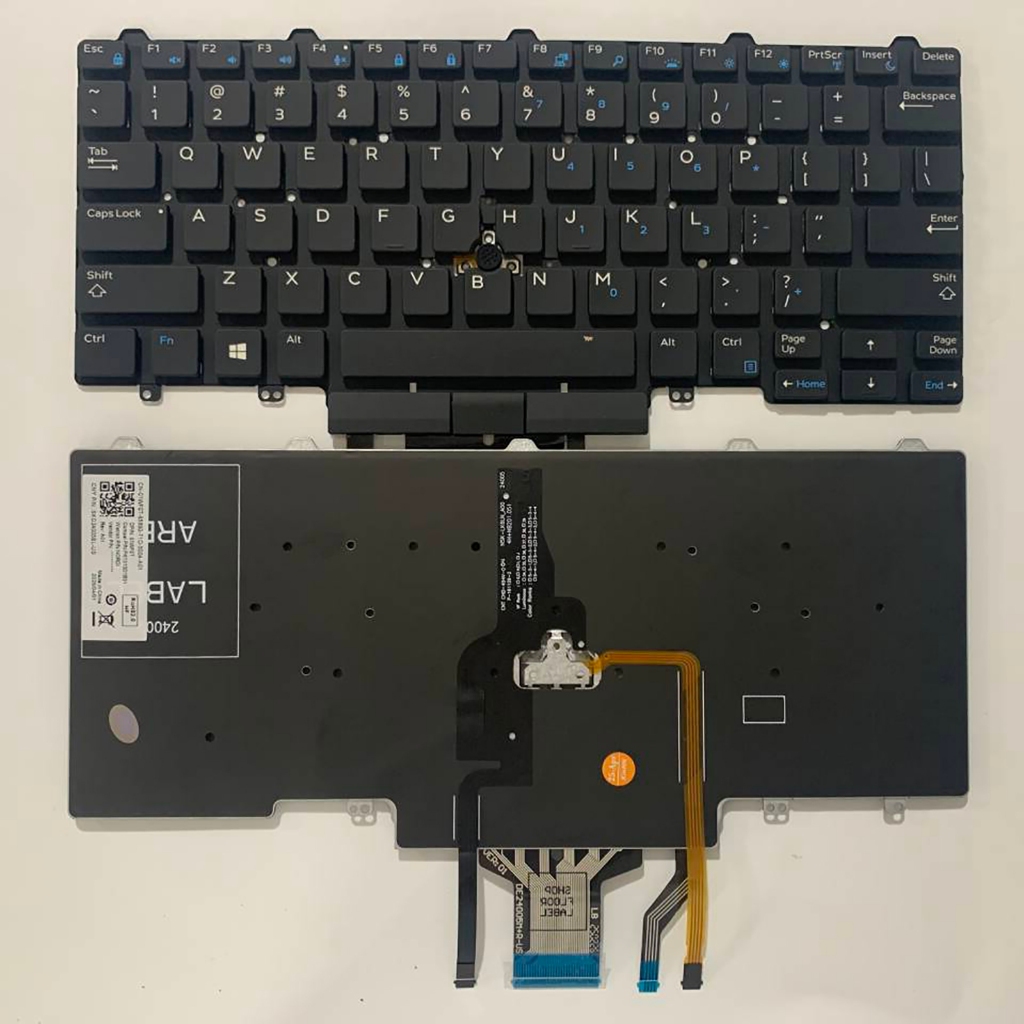 แป้นพิมพ์แล็ปท็อป US Layout สําหรับ Dell Latitude E5450 E5470 E7450 E7470 D19TR E7470 E7480 พร้อมจุด