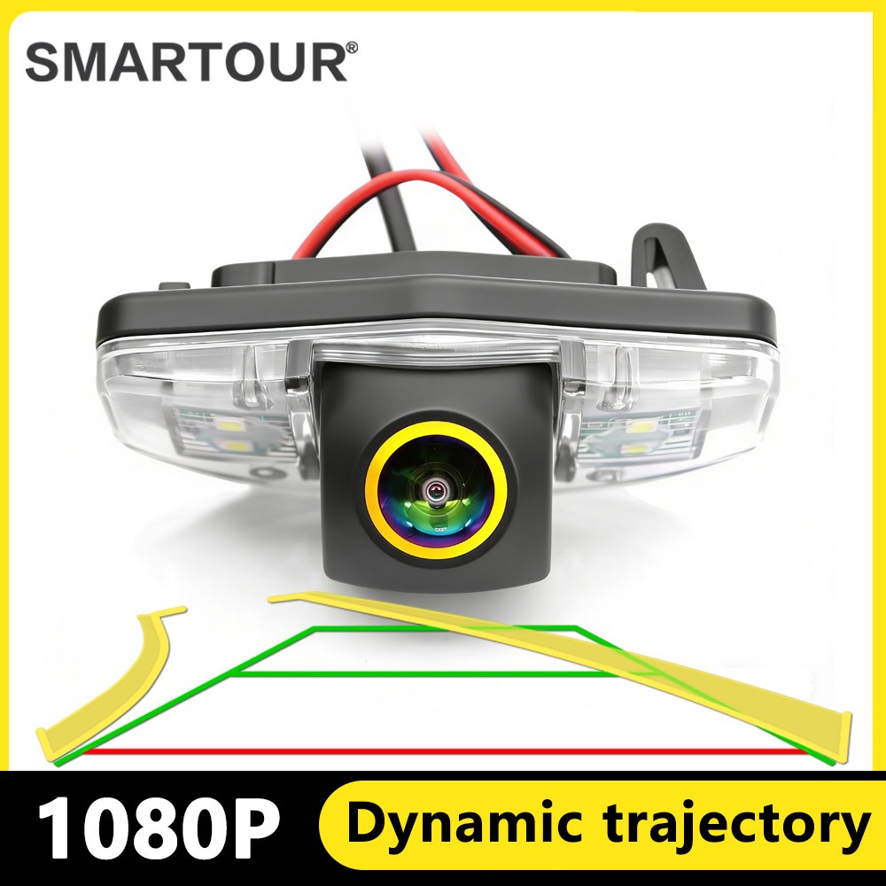 AHD 1080P Fisheye แบบไดนามิก Trajectory รถด้านหลังกล้องไร้สายสําหรับ Honda Pilot Accord Civic EK FD Odyssey Acura TSX