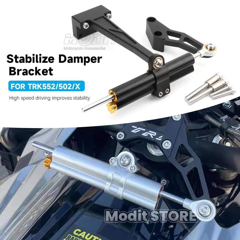 สําหรับ Benelli TRK502 TRK502X TRK 502 502X 552 552X TRK552X รถจักรยานยนต์พวงมาลัย Stabilize Damper 