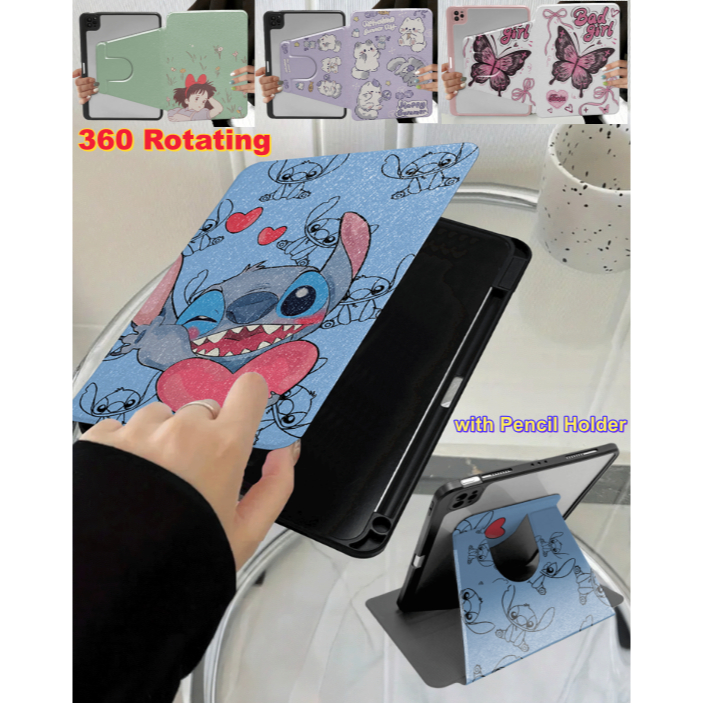 สําหรับXiaomi Pad Mini 360 หมุนได้การ์ตูนStitchสําหรับRedmi K Pad/Xiaomi Pad Mini 8.8 นิ้วCoqueพร้อม