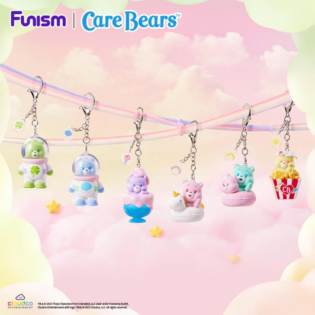 FUNISM Care Bears Series พวงกุญแจกล่องตาบอดรูปของขวัญน่ารักสําหรับเด็กวันเกิด Party Action ของเล่นสะสมรูปของขวัญน่ารักสําหรับเด็ก Birthday Party Series Blind