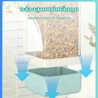 ความจุสูง กรงนกแก้ว เครื่องให้อาหารแขวนอัตโนมัติ สกรูบนชุดให้อาหารพลาสติกเครื่องป้อนนกอัตโนมัติในร่มเครื่องมือให้นกจ่ายอาหาร
