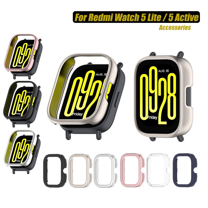 กรณีสำหรับ Redmi Watch 5 Active / 5 Lite / 5 / 4 ฮาร์ดพีซีที่ครอบคลุมกรณีป้องกันกรอบกันชนเชลล์ป้องกัน