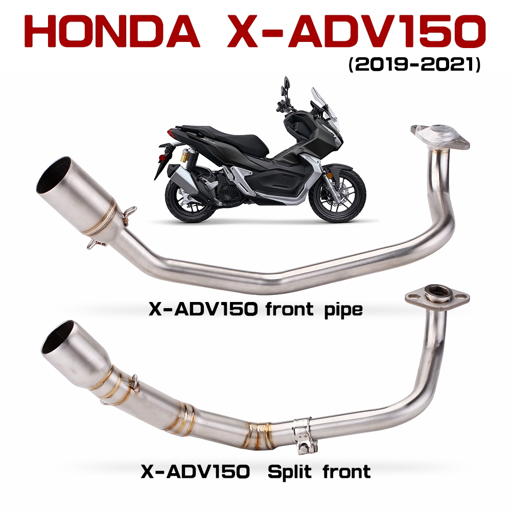 เหมาะสําหรับ Honda Adv 150 ด้านหน้าเชื่อมต่อท่อแบบบูรณาการ Adv150 X-Adv Adv-150 ท่อไอเสีย