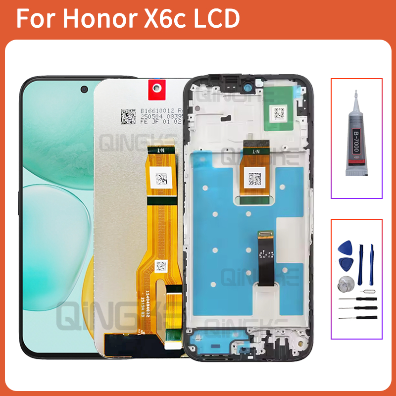 สําหรับ Honor x6c LCD NIC-LX1 จอแสดงผล Touch Digitizer NIC-LX2 NIC-LX3 สําหรับ Honor x6c LCD กรอบ