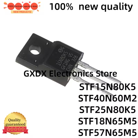 1-5PCS STF15N80K5 TO-220F 15N80K5 STF40N60M2 40N60M2 STF25N80K5 25N80K5 STF18N65M5 MOSFET 57N65M5