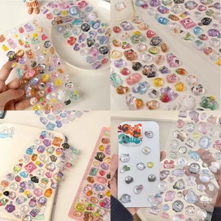 การ์ตูน 3D สติกเกอร์ - คริสตัลอะคริลิคอีพ็อกซี่ยกบรรเทารูปลอกสําหรับ DIY เคสโทรศัพท์ตกแต่ง