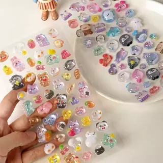 การ์ตูน 3D สติกเกอร์ - คริสตัลอะคริลิคอีพ็อกซี่ยกบรรเทารูปลอกสําหรับ DIY เคสโทรศัพท์ตกแต่ง