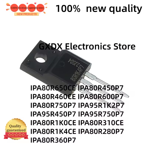 1-5PCS IPA80R1K0CE 8R1K0CE 18A 800V IPA80R450P7 IPA80R360P7 80R360P7 IPA80R1K4CE 8R80P280P7 ทรานซิสเ