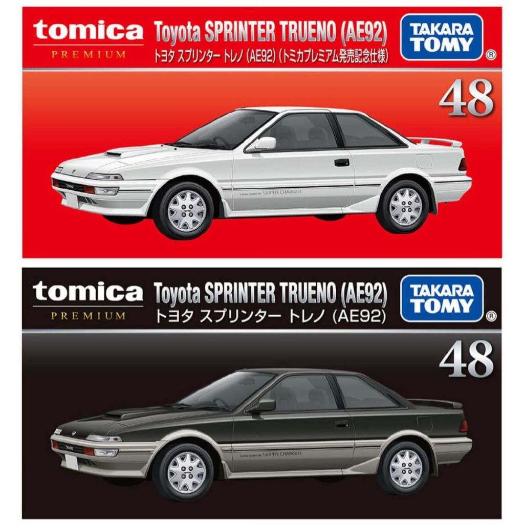 TOMICA TAKARA TOMY ทาคาระ โทมิก้า พรีเมี่ยม No.48 Toyota Sprinter Trueno (AE92) รถโมเดลสเกลDiecast