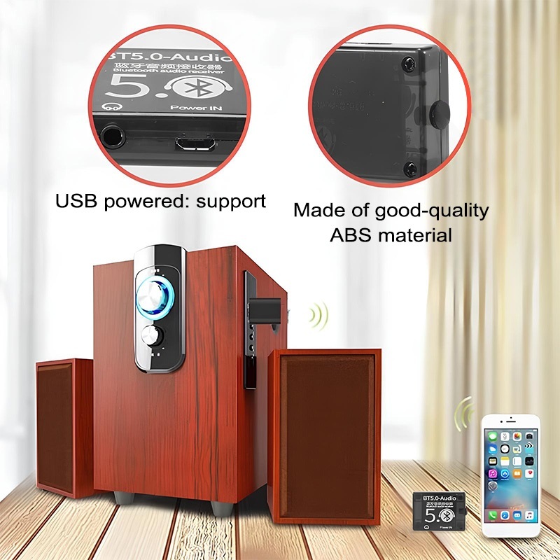 2 แพ็ค บลูทูธ BT5.0 AUX ตัวรับสัณญาณบลูทูธ car audioเสียงดี ไม่ดีเลย์ Bluetooth 5.0  รับไกล 10 เมตร - รูปที่ 2