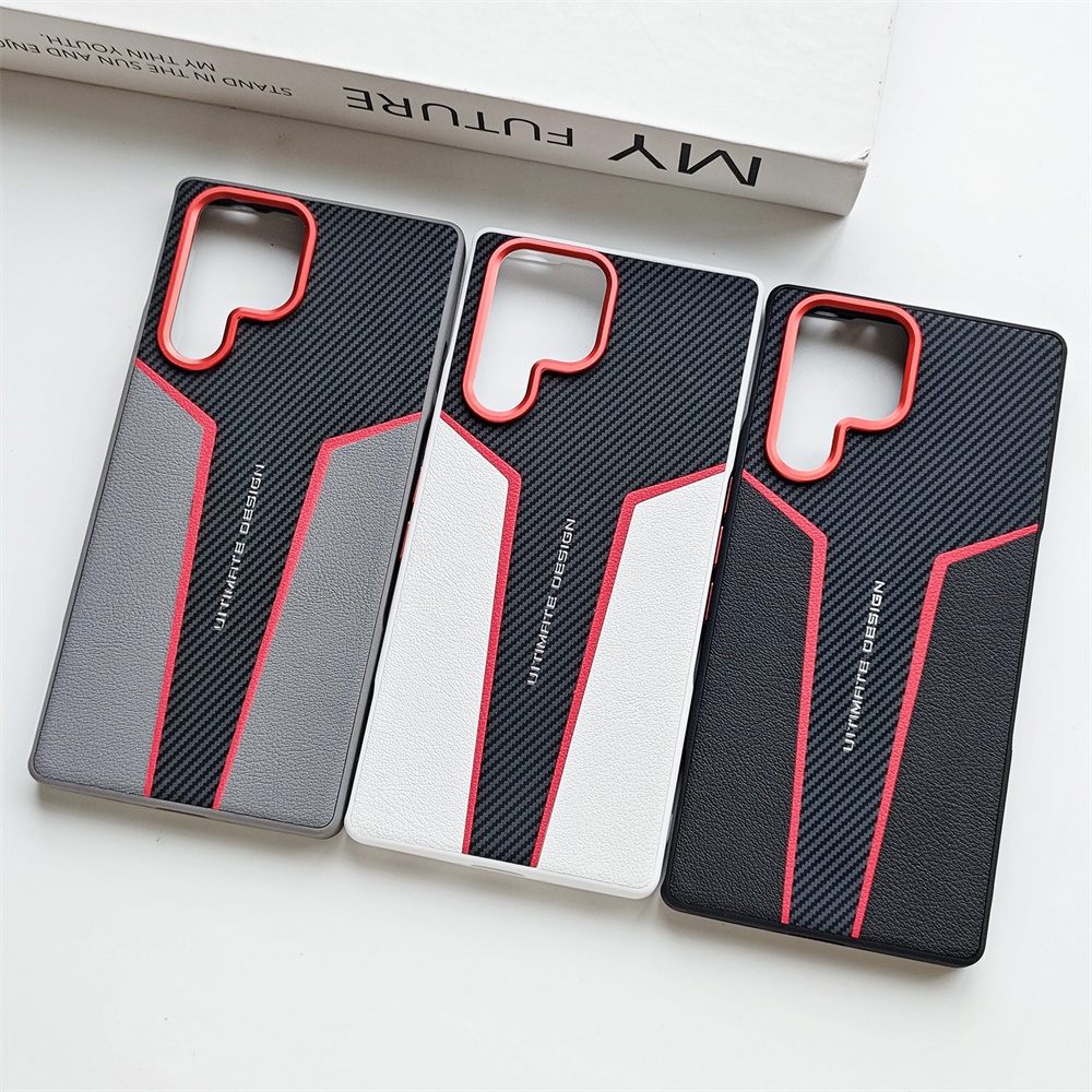 huanmaidun Carbon Fiber Pattern Splicing Lychee PU Leather Case for Nubia Red Magic11 Pro 11 Pro+ Nu