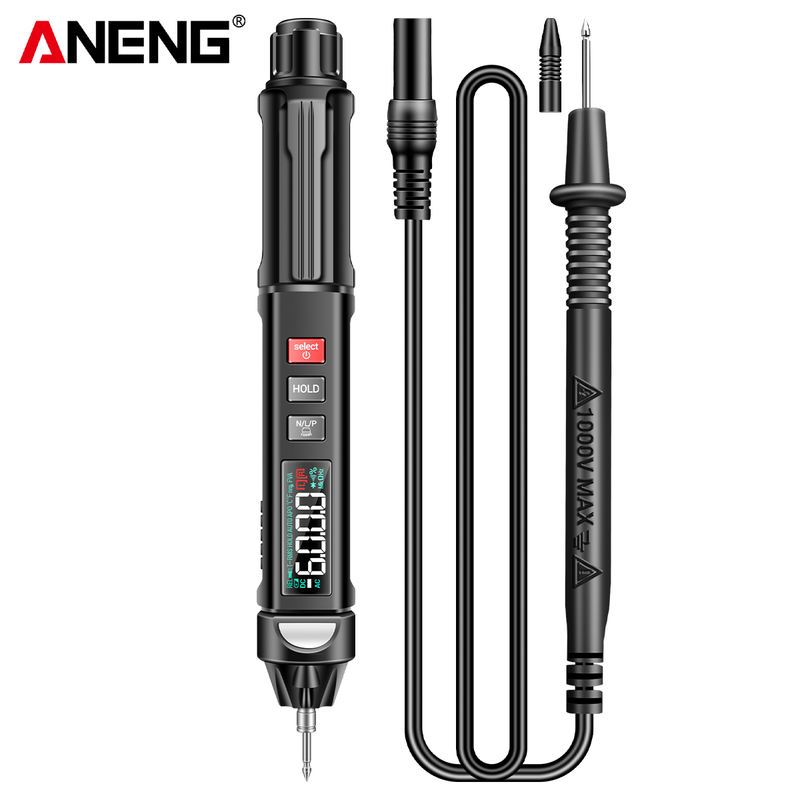 ANENG A3009 6000 นับเครื่องทดสอบปากกาเซ็นเซอร์ดิจิตอลอัจฉริยะ Voice Broadcast มัลติมิเตอร์แรงดันไฟฟ้าแบบไม่สัมผัส