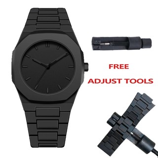 Men's Waterproof Plastic Quartz Watch Fashion Casual  Black Large Dial Sports Watches