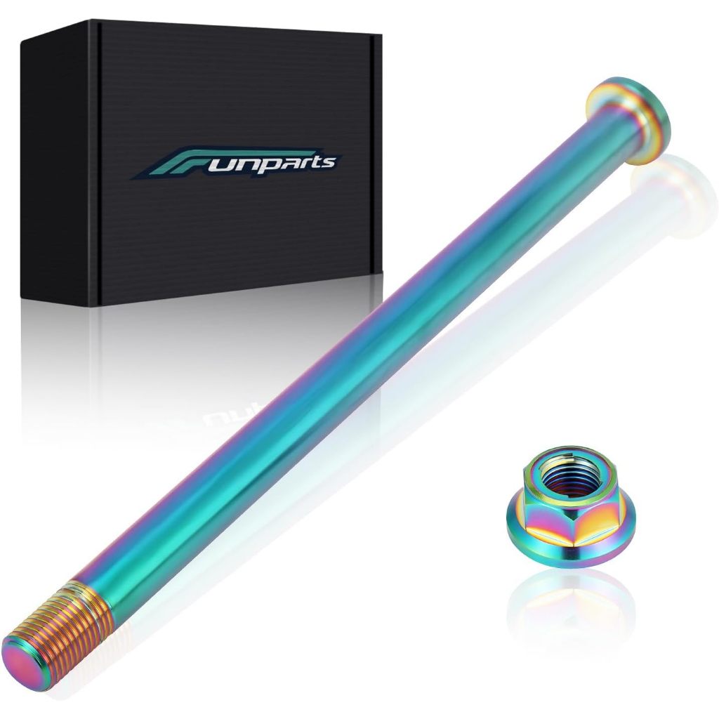 Funparts Rear Wheel Axle with Nut Titanium Alloy for Surron Sur Ron LBX Eride Pro SS SR S 79Bike Fal
