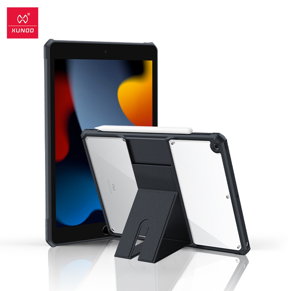 XUNDD Beetle ที่วางแท็บเล็ต 2022 iPad33 36 ซม./iPad (A16) 37 ซม.2025 Cool สีดําป้องกันกรณี Precision Hole Shock-resistant Ready Holder