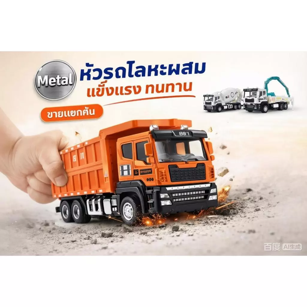 โลหะผสมตกทนเด็กเฉื่อยวิศวกรรมยานพาหนะของเล่นรถเครนจําลองรถขุดรถดั๊มพ์ผสมรถบรรทุกรถขุด
