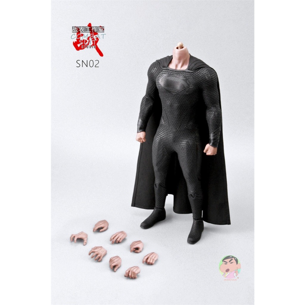 Combat Suit Studio 1/6 SN02 Superman Black Battle Suit Version Action Figure