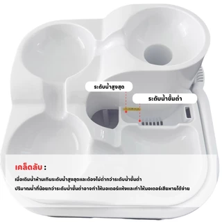 น้ำพุสัตว์เลี้ยงอัตโนมัติ ระบบกรอง4ชั้น ที่ให้น้ำอัตโนมัติ น้ำพุแมว