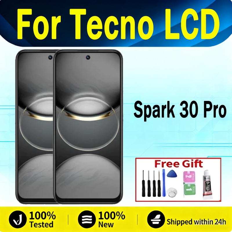 สําหรับจอแสดงผล AMOLED Tecno Spark 30 Pro KL7 เปลี่ยนหน้าจอสัมผัส LCD