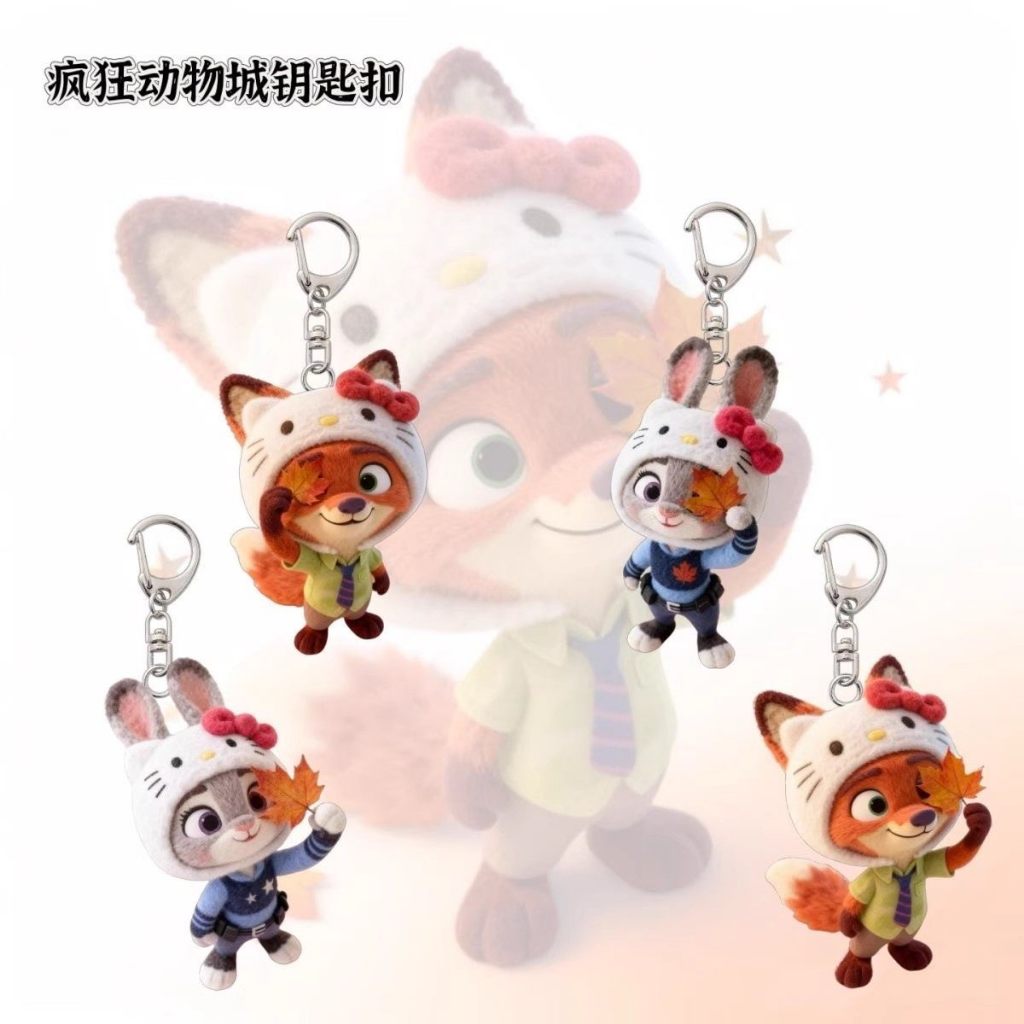 Crazy Zoo สินค้า Judy Nick การ์ตูนน่ารักอะคริลิคกระเป๋านักเรียนพวงกุญแจจี้ของขวัญคู่ ราคา ถูกที่สุด ดีลบีเคเค แกลเลอรีภาพที่ 4