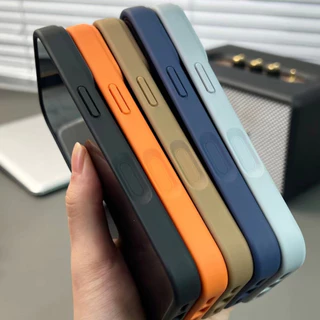 【AI Camera Button/With Bracket/Matte acrylic hard case/Orange】เคส compatible for iPhone 13 14 15 16 17 pro max case
