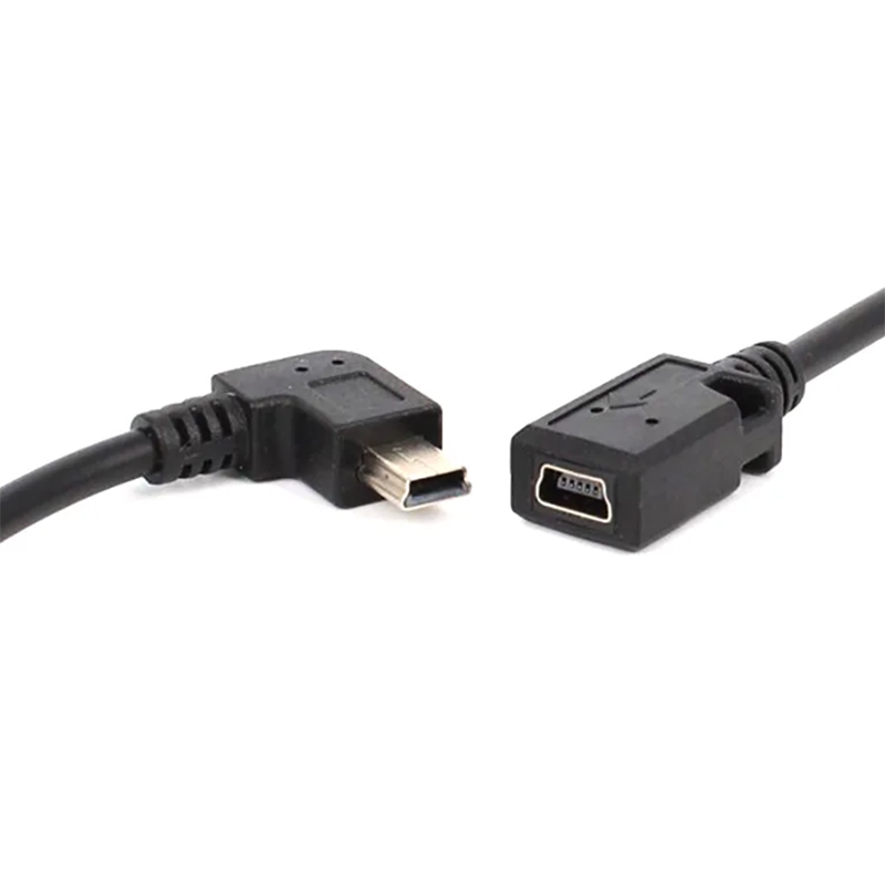 90 องศามุม Mini USB 5Pin ชายหญิง Mini USB หญิงสายต่อ