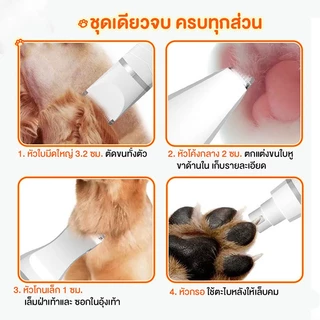 ปัตตาเลี่ยนสัตว์เลี้ยง ที่ตัดขนสุนัข 4in1ตัดขนแมว ที่ตัดขนสุนัข เหมาะสำหรับสัตว์เลี้ยงทุกชนิด การชาร์จ USB ผลิตภัณฑ์ดูแล