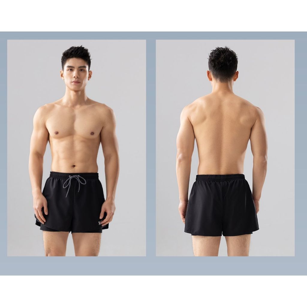 361 Degrees ชุดว่ายน้ําผู้ชาย กางเกงว่ายน้ําสําหรับผู้ใหญ่ผู้ชายป้องกันความลําบากใจนักมวยขนาดใหญ่ครึ