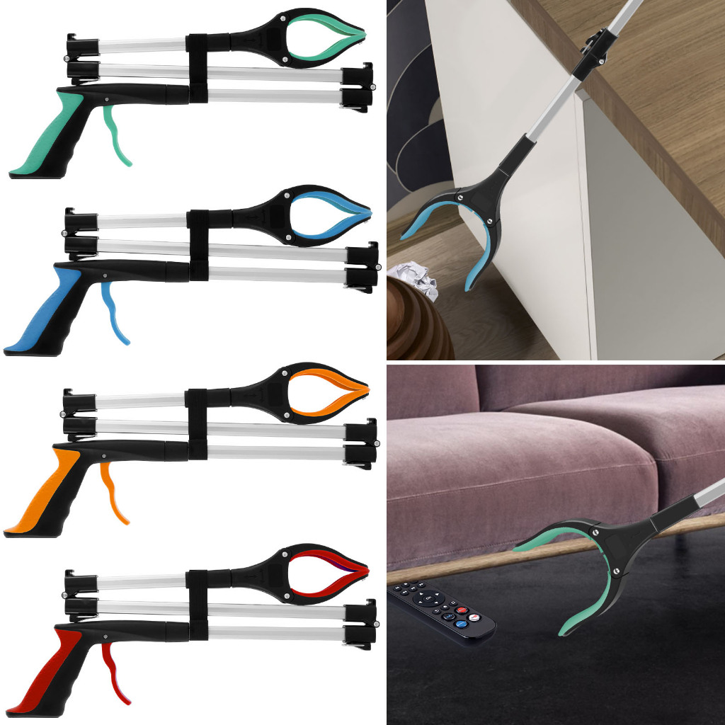 109CM Litter Picker Grabber Stick Handy Helping Hand Grabber สําหรับผู้พิการแบบพับได้พร้อมขากรรไกรกันลื่น 360° ร้านค้าแบบหมุนได้qjc3352