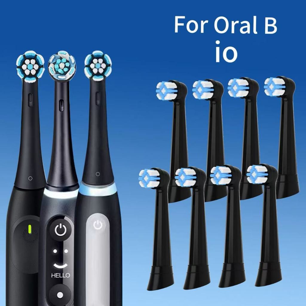 4pcs สําหรับ Oral B io2 io3 io4 io5 io6 io7 io8 io9 io10 เปลี่ยนหัวแปรงสีฟันสําหรับ Oral B io นุ่มขน