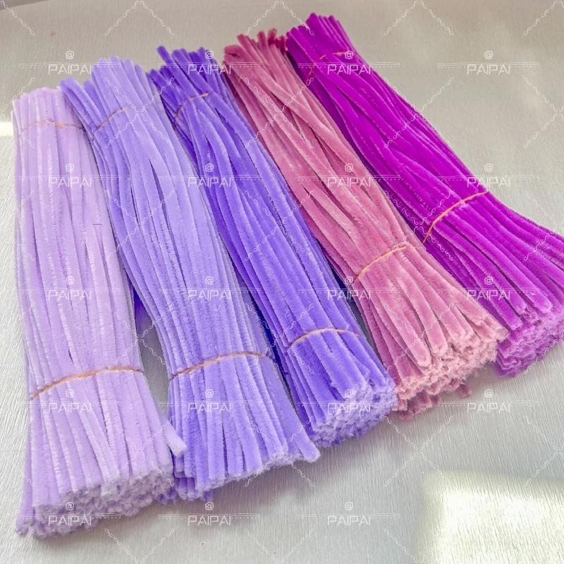 (100pcs) สินค้าพร้อมส่ง ลวดกำมะหยี่ DIY แยกสี สร้างสรรค์งานประดิษฐ์ต่างๆ สำหรับงานฝีมือ สีสันสดใส สินค้าขายดี thumbnail 6