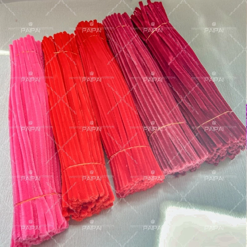 (100pcs) สินค้าพร้อมส่ง ลวดกำมะหยี่ DIY แยกสี สร้างสรรค์งานประดิษฐ์ต่างๆ สำหรับงานฝีมือ สีสันสดใส สินค้าขายดี thumbnail 7