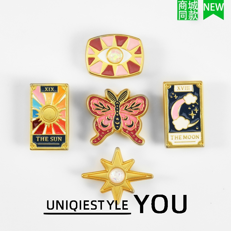 Hole Shoes Creative DIY อุปกรณ์เสริมที่ถอดออกได้รองเท้าดอกไม้สไตล์ใหม่ Sun Token Series Good Night