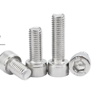 A&D M3/M4 50PCS 304 สกรูซ็อกเก็ตหกเหลี่ยมหัวทรงกระบอกสแตนเลส
